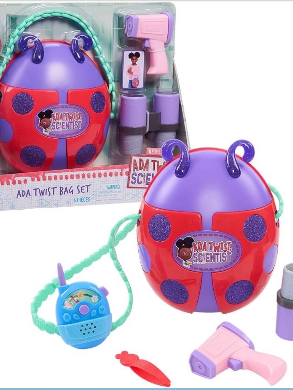Just Play Ada Twist Scientist Bag Set 6 Pieces NEW